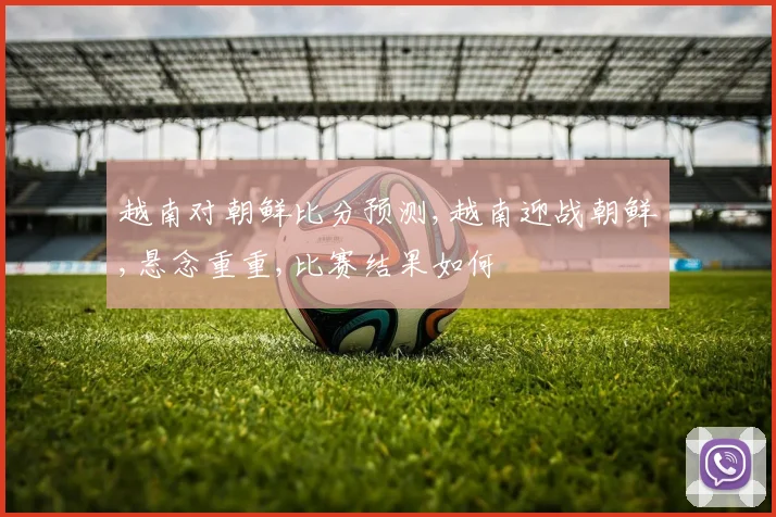 越南对朝鲜比分预测,越南迎战朝鲜,悬念重重,比赛结果如何